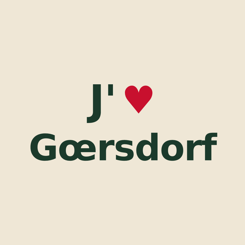 Tote bag personnalisé Gœrsdorf — design J'aime Gœrsdorf