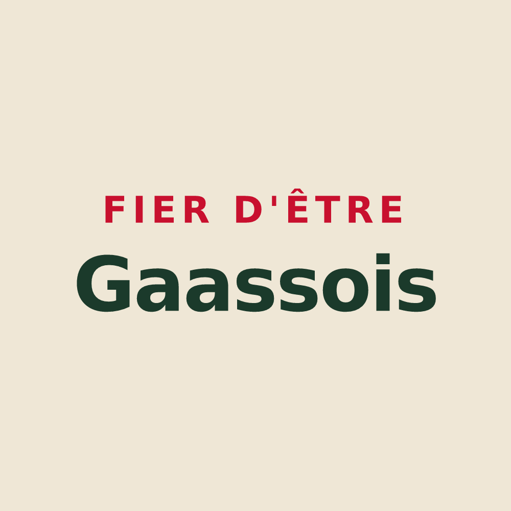 Tote bag « Fier d'être Gaassois » — design pour Gaas