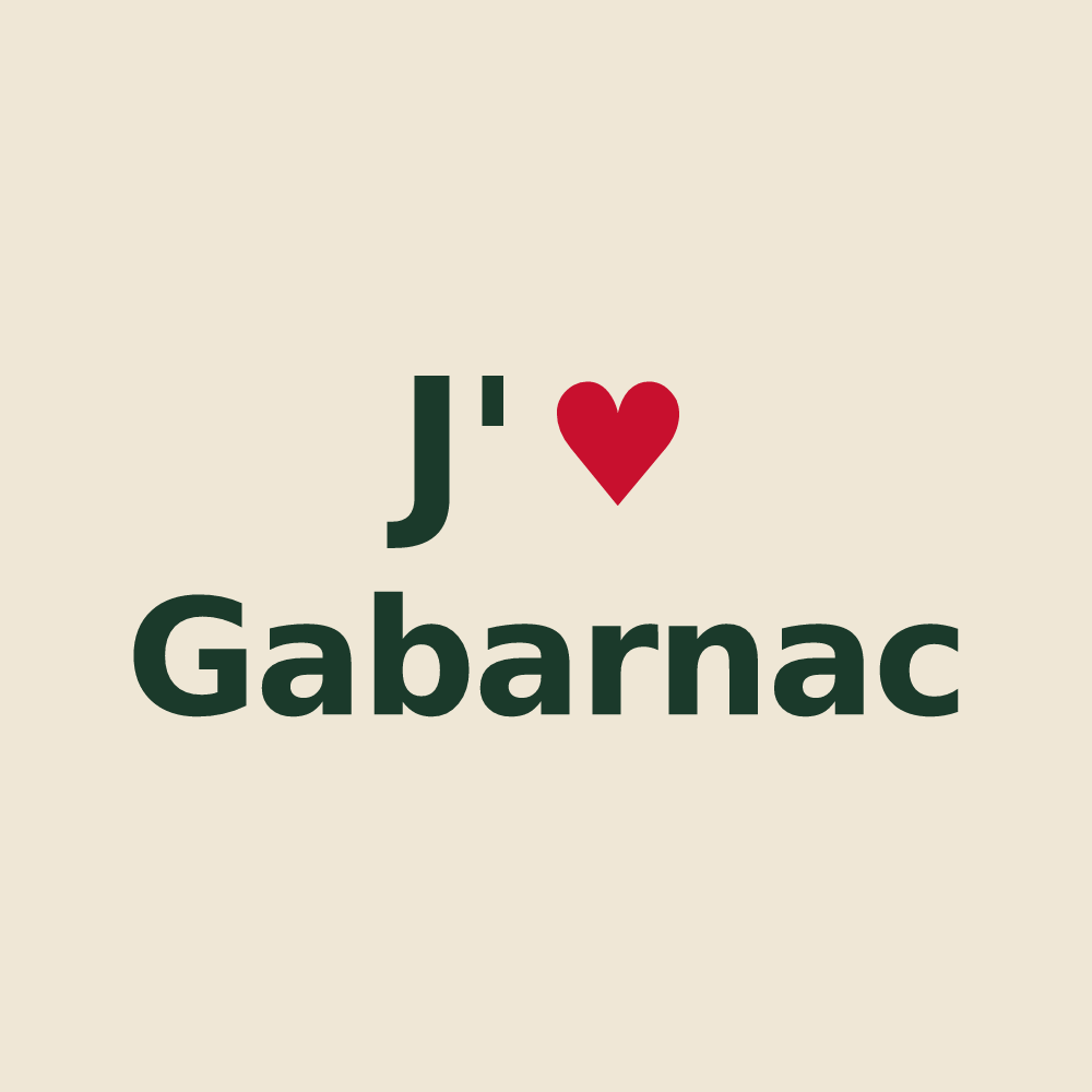 Tote bag personnalisé Gabarnac — design J'aime Gabarnac