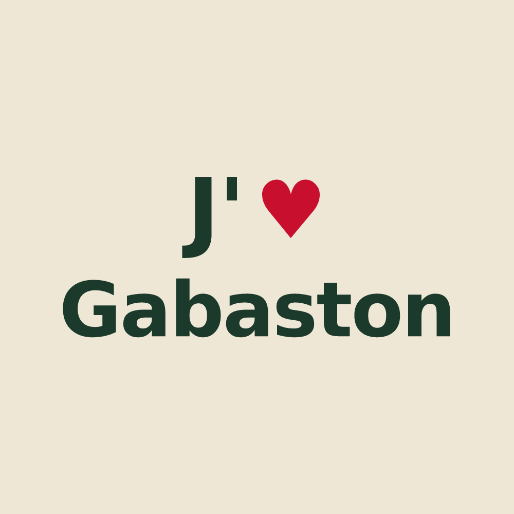 Tote bag personnalisé Gabaston — design J'aime Gabaston