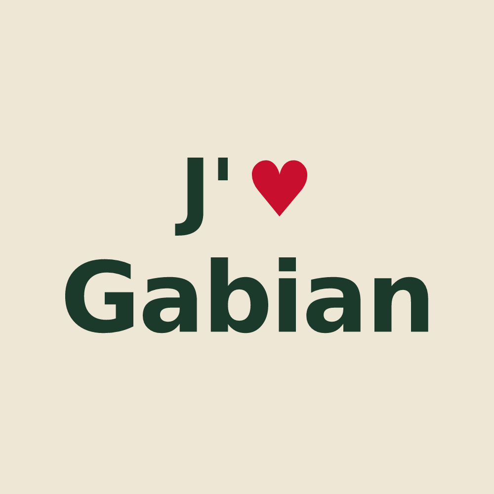 Tote bag personnalisé Gabian — design J'aime Gabian