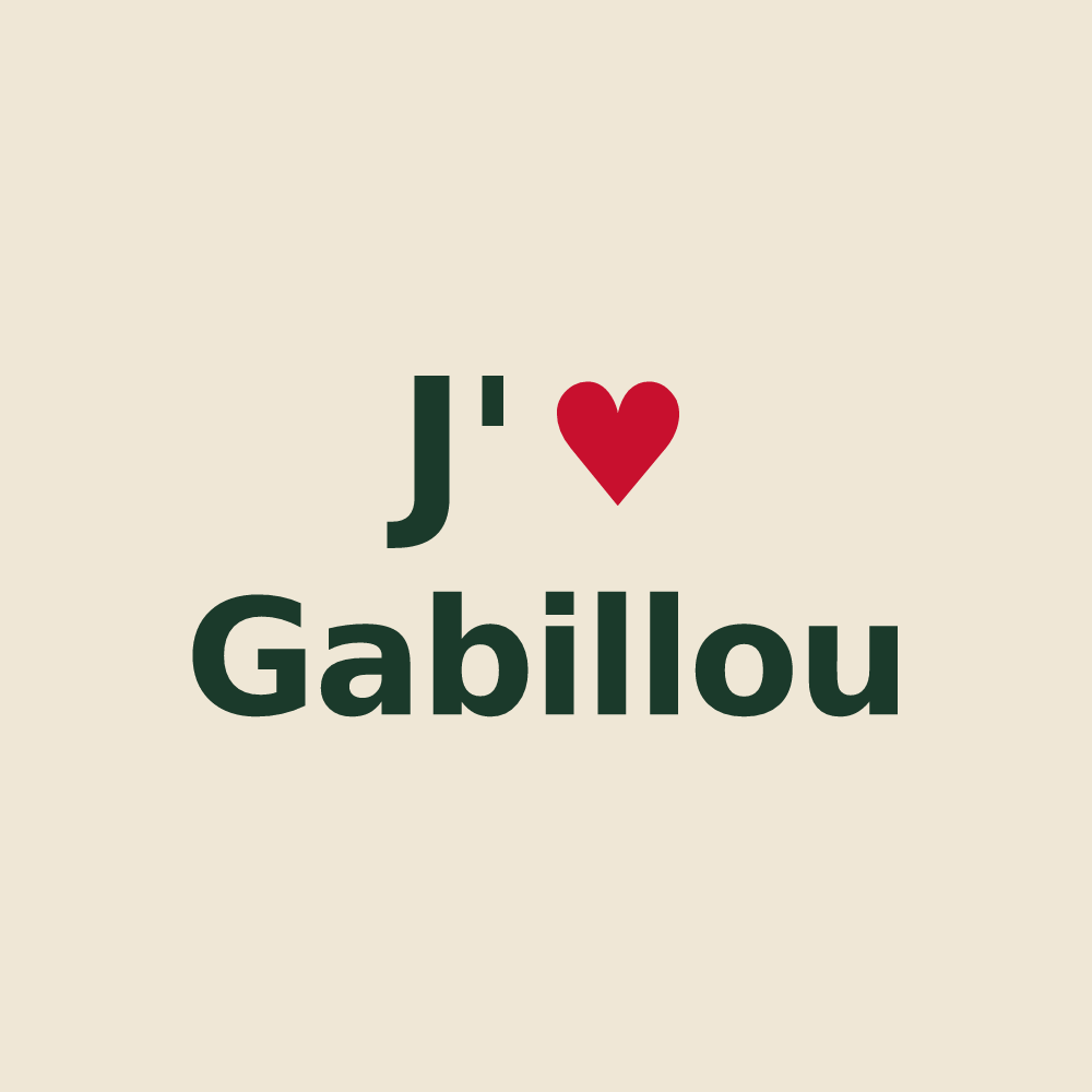Tote bag personnalisé Gabillou — design J'aime Gabillou
