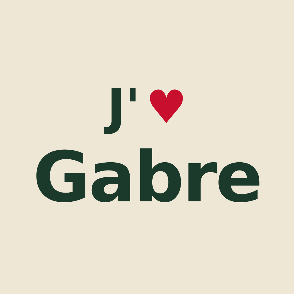 Tote bag personnalisé Gabre — design J'aime Gabre