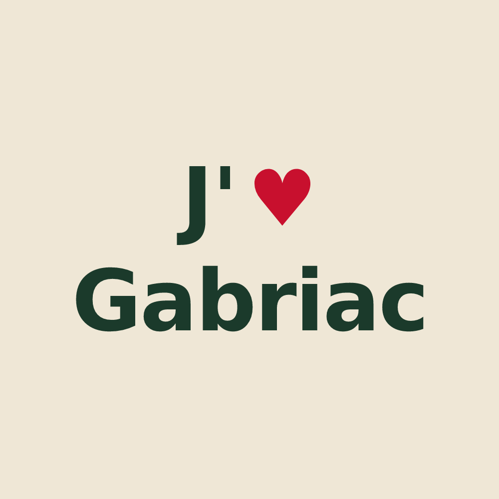 Tote bag personnalisé Gabriac — design J'aime Gabriac