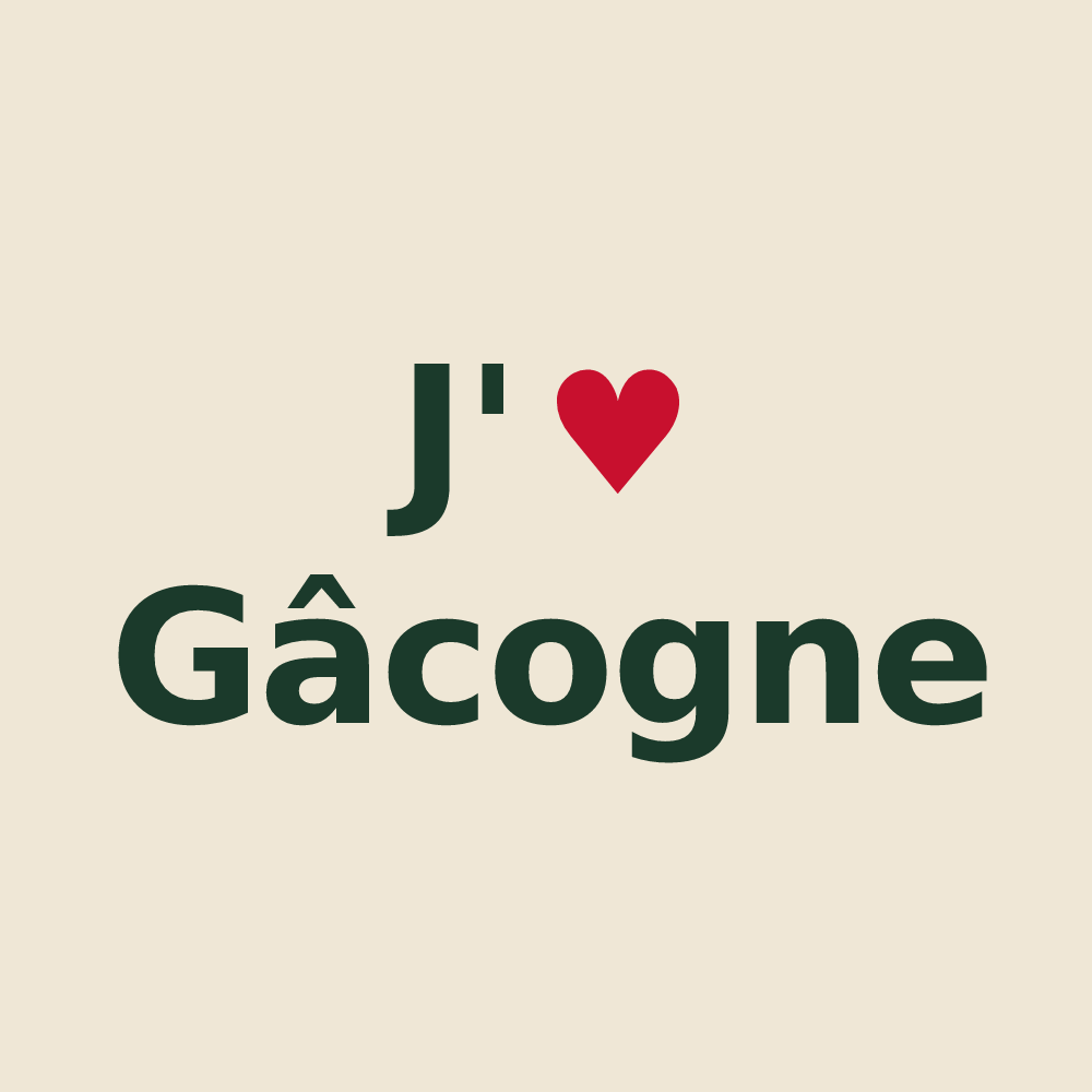 Tote bag personnalisé Gâcogne — design J'aime Gâcogne