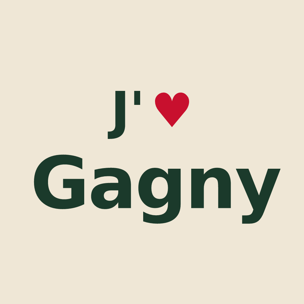 Tote bag personnalisé Gagny — design J'aime Gagny