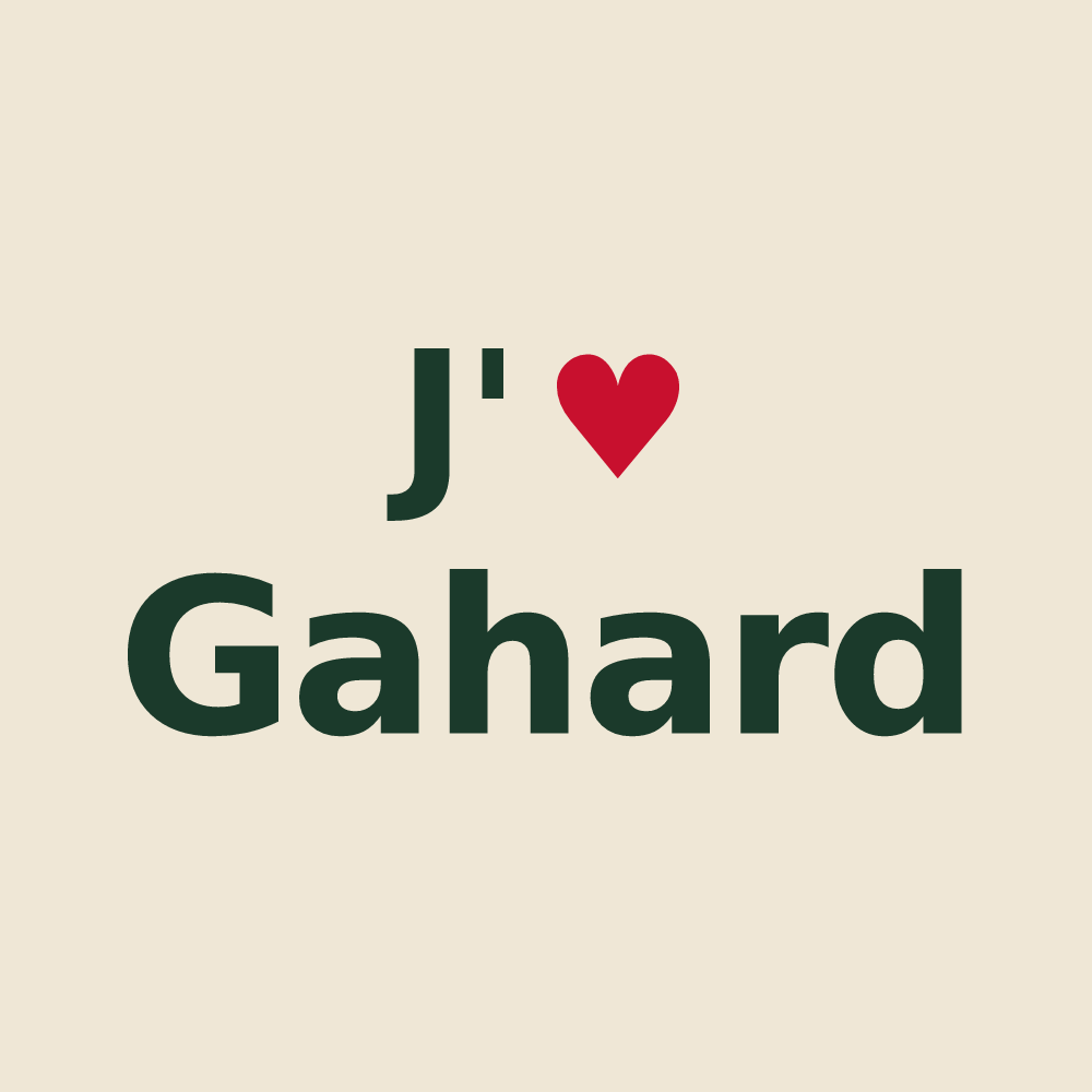 Tote bag personnalisé Gahard — design J'aime Gahard