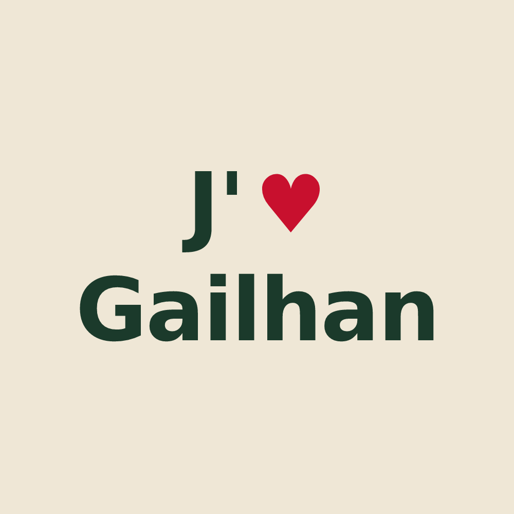 Tote bag personnalisé Gailhan — design J'aime Gailhan