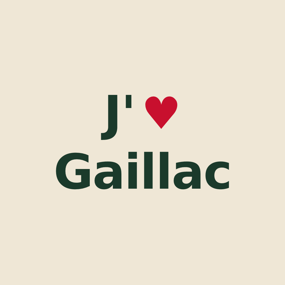 Tote bag personnalisé Gaillac — design J'aime Gaillac