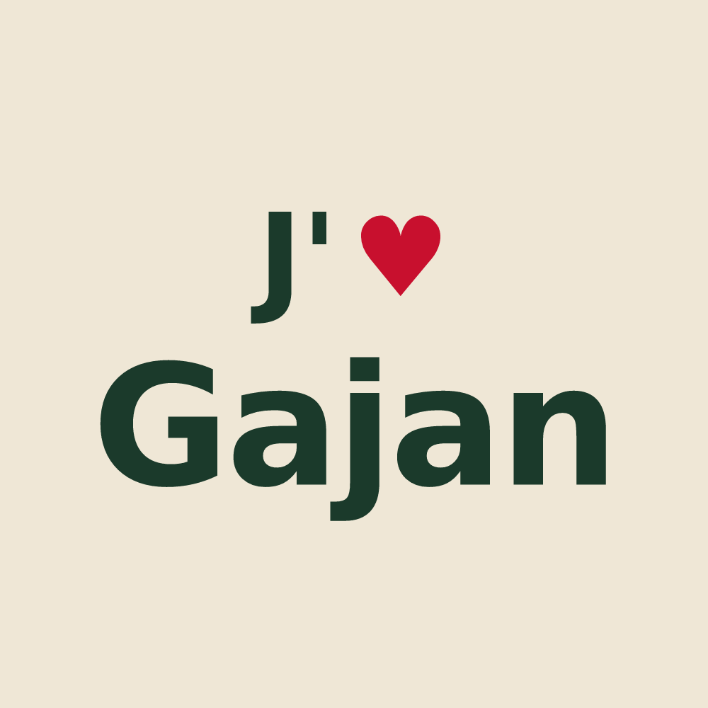 Tote bag personnalisé Gajan — design J'aime Gajan