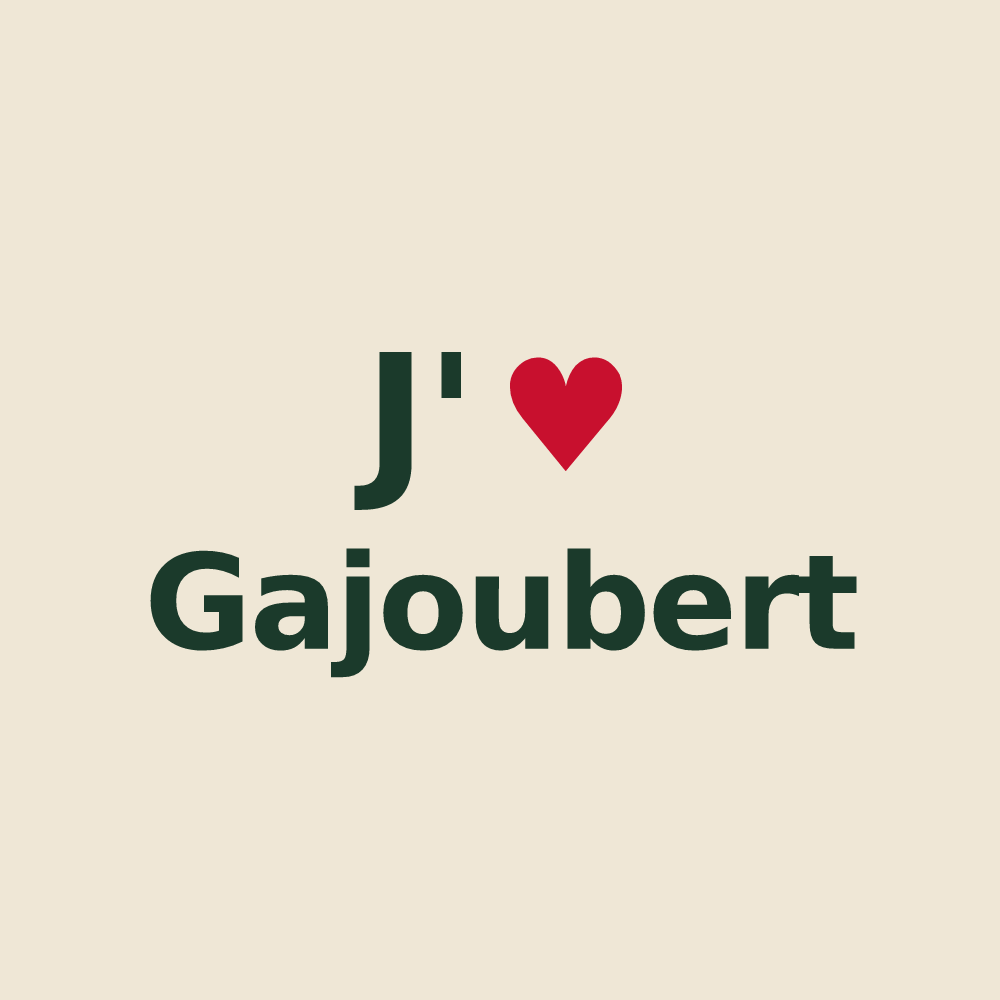 Tote bag personnalisé Gajoubert — design J'aime Gajoubert