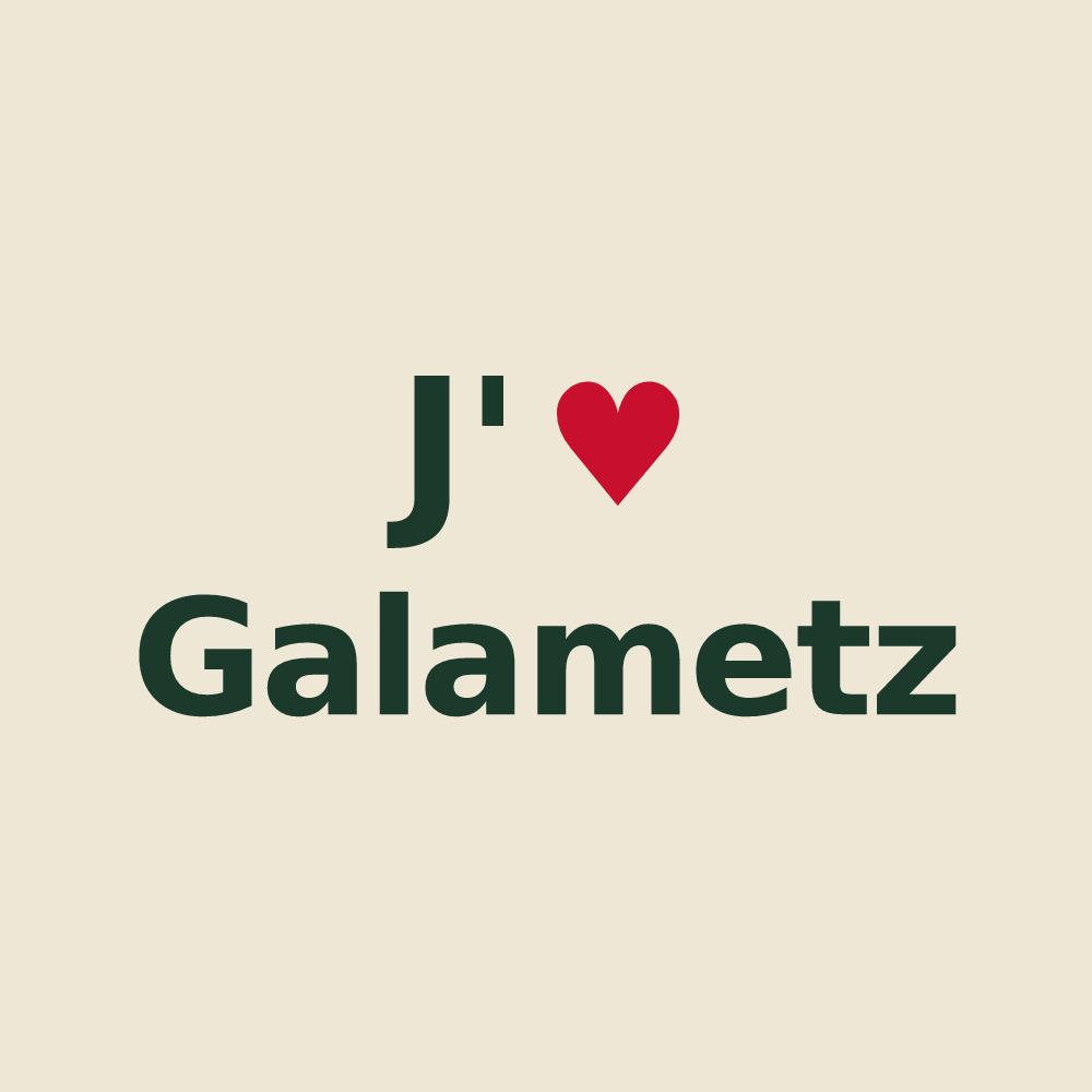 Tote bag personnalisé Galametz — design J'aime Galametz