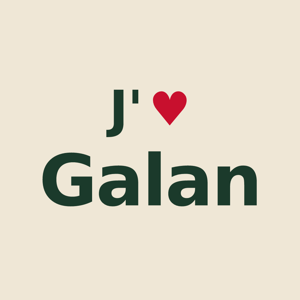 Tote bag personnalisé Galan — design J'aime Galan