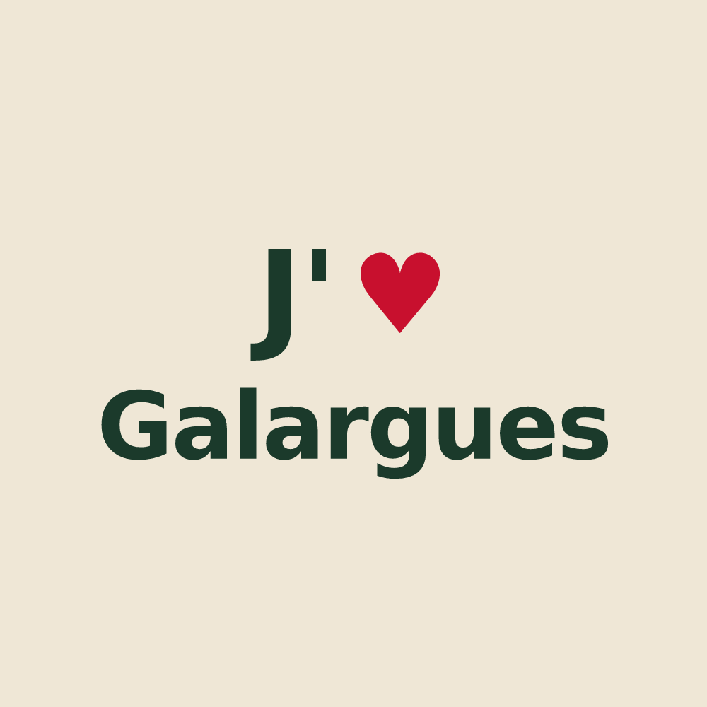 Tote bag personnalisé Galargues — design J'aime Galargues