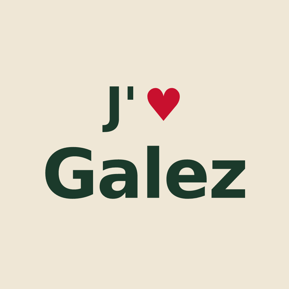Tote bag personnalisé Galez — design J'aime Galez