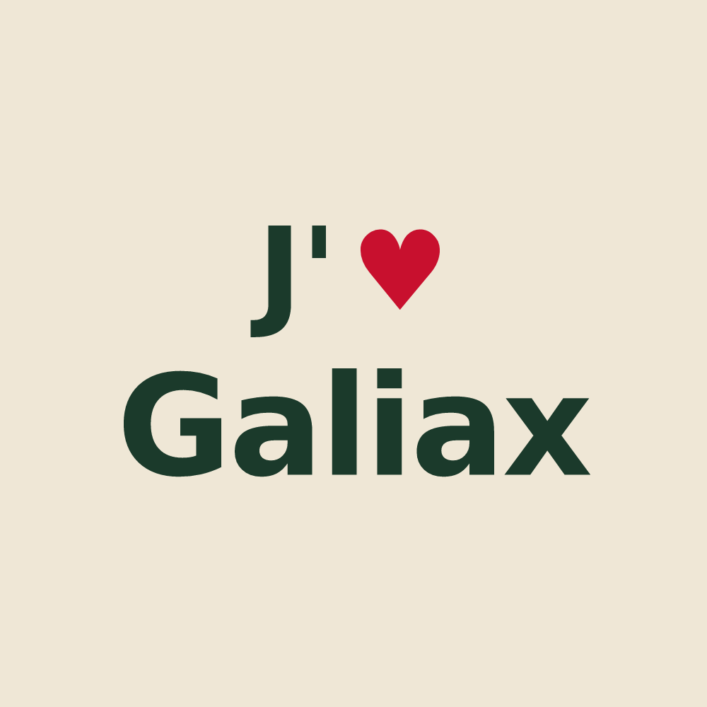 Tote bag personnalisé Galiax — design J'aime Galiax