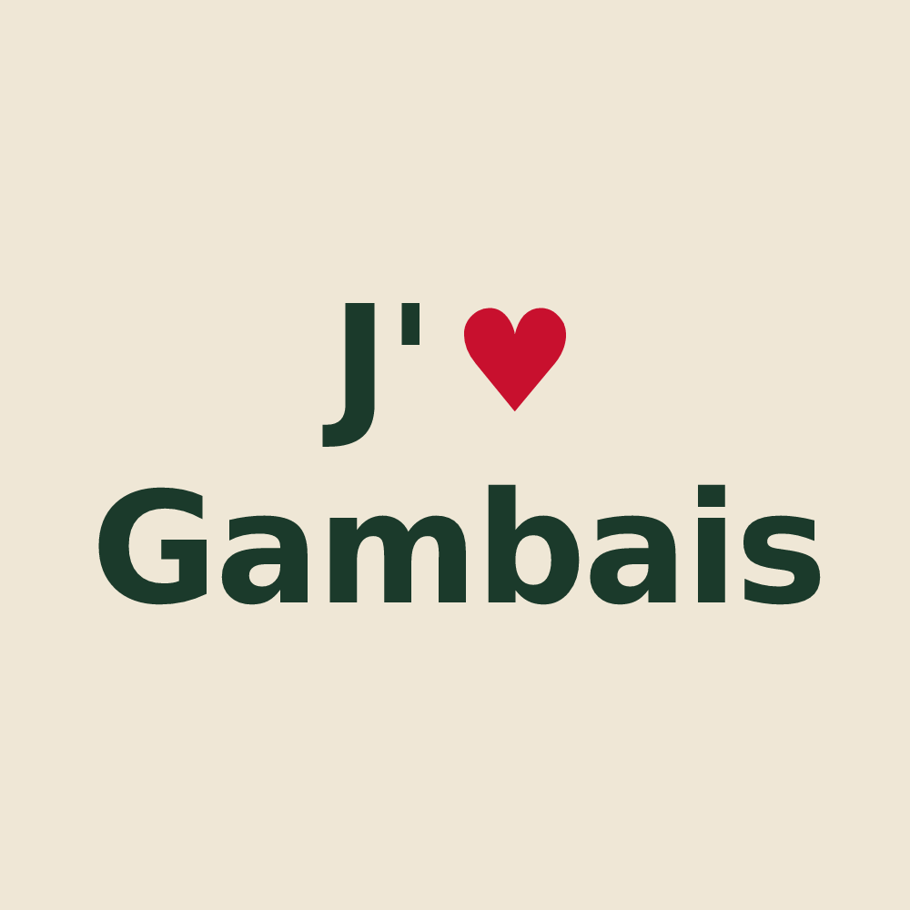 Tote bag personnalisé Gambais — design J'aime Gambais