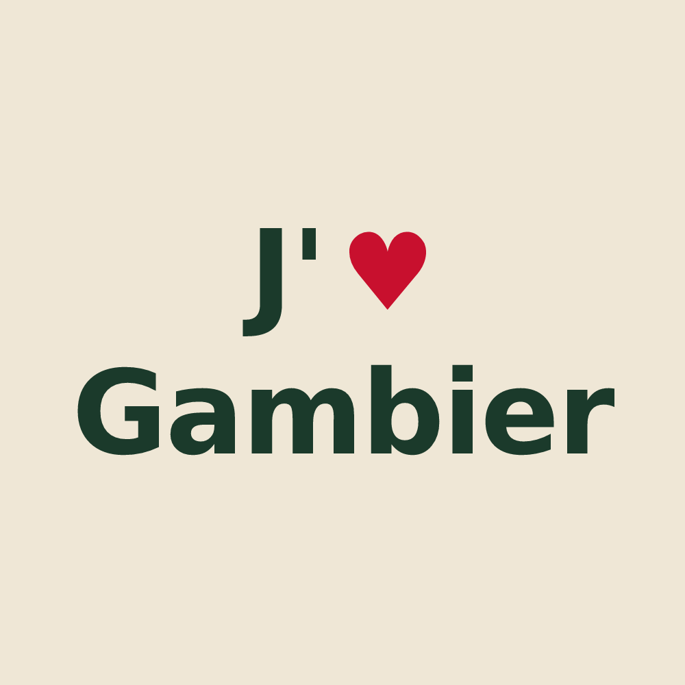 Tote bag personnalisé Gambier — design J'aime Gambier