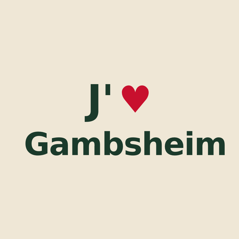 Tote bag personnalisé Gambsheim — design J'aime Gambsheim