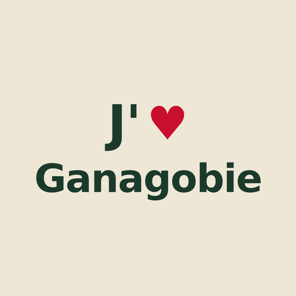 Tote bag personnalisé Ganagobie — design J'aime Ganagobie
