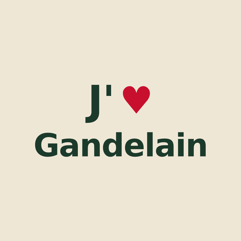 Tote bag personnalisé Gandelain — design J'aime Gandelain