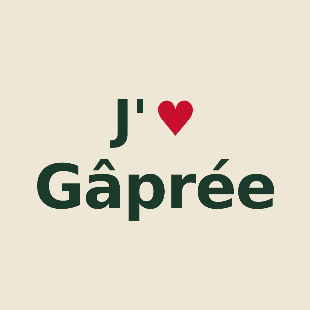 Tote bag personnalisé Gâprée — design J'aime Gâprée