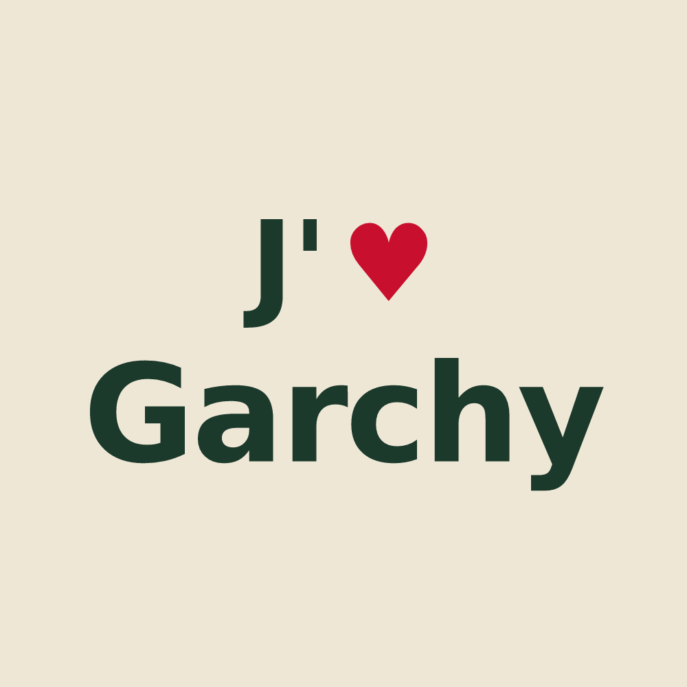 Tote bag personnalisé Garchy — design J'aime Garchy