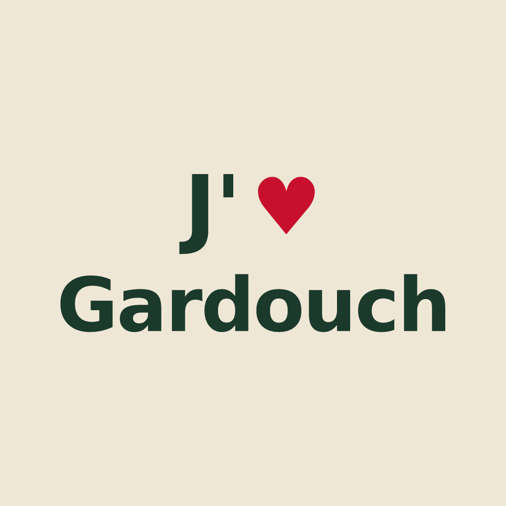 Tote bag personnalisé Gardouch — design J'aime Gardouch