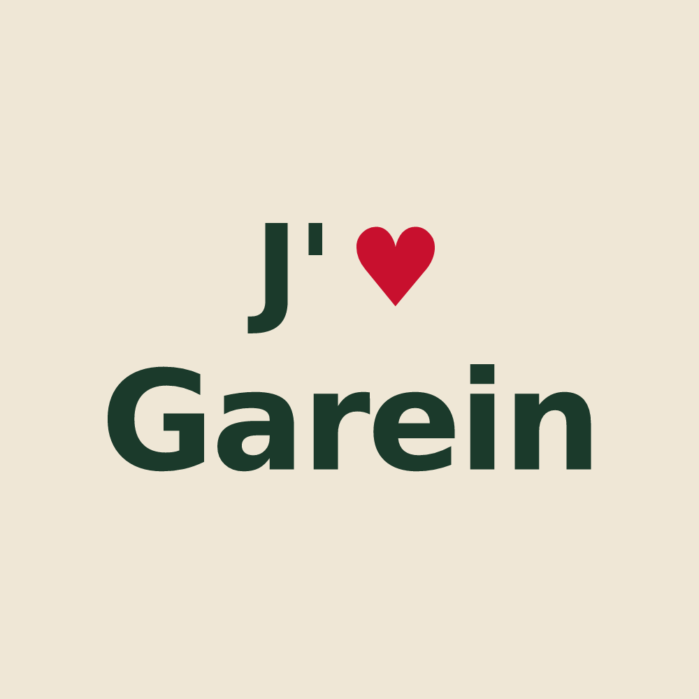 Tote bag personnalisé Garein — design J'aime Garein
