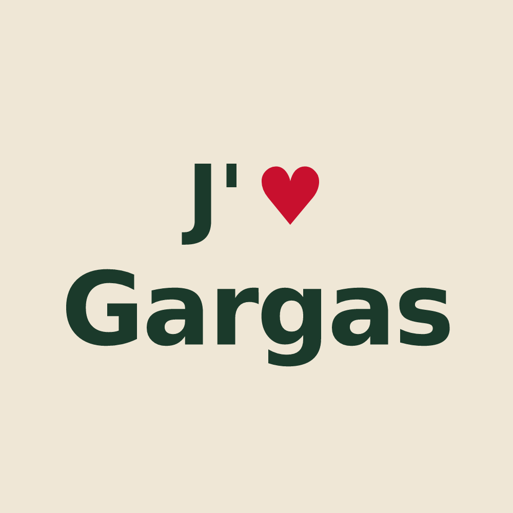 Tote bag personnalisé Gargas — design J'aime Gargas