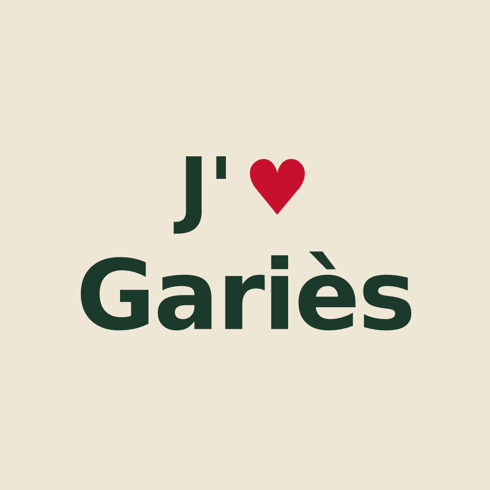 Tote bag personnalisé Gariès — design J'aime Gariès