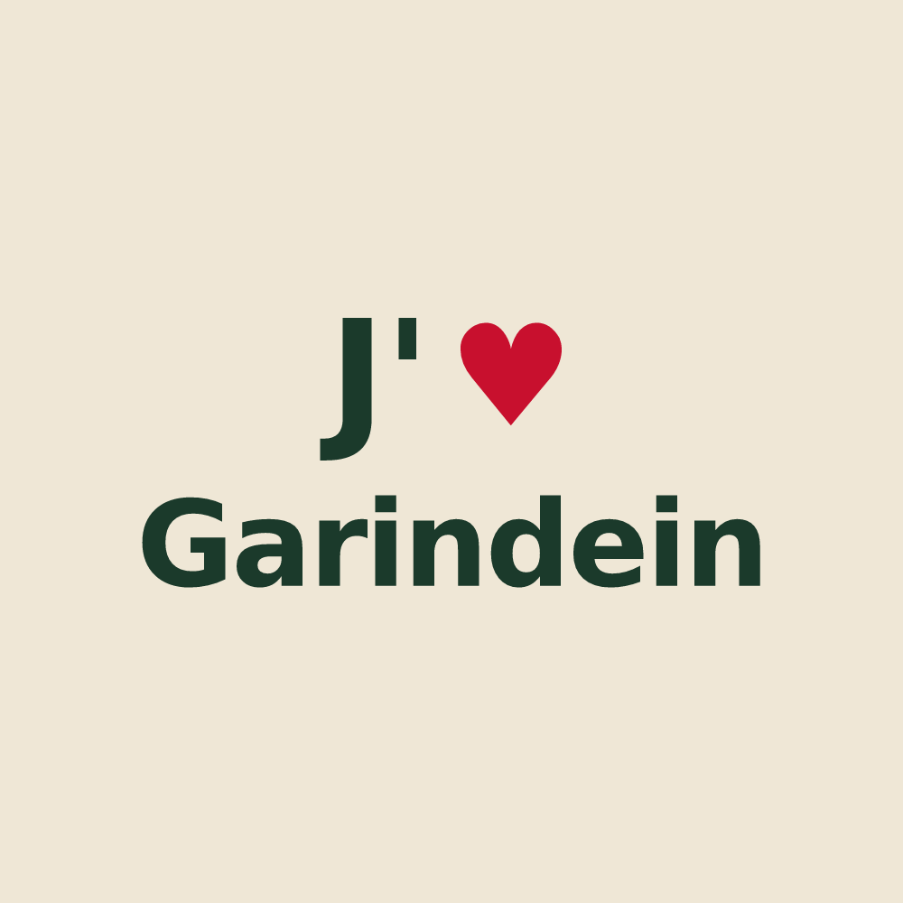 Tote bag personnalisé Garindein — design J'aime Garindein