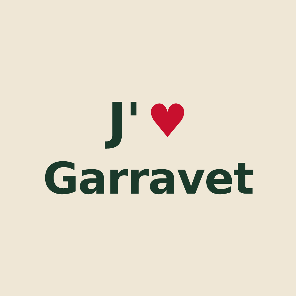 Tote bag personnalisé Garravet — design J'aime Garravet