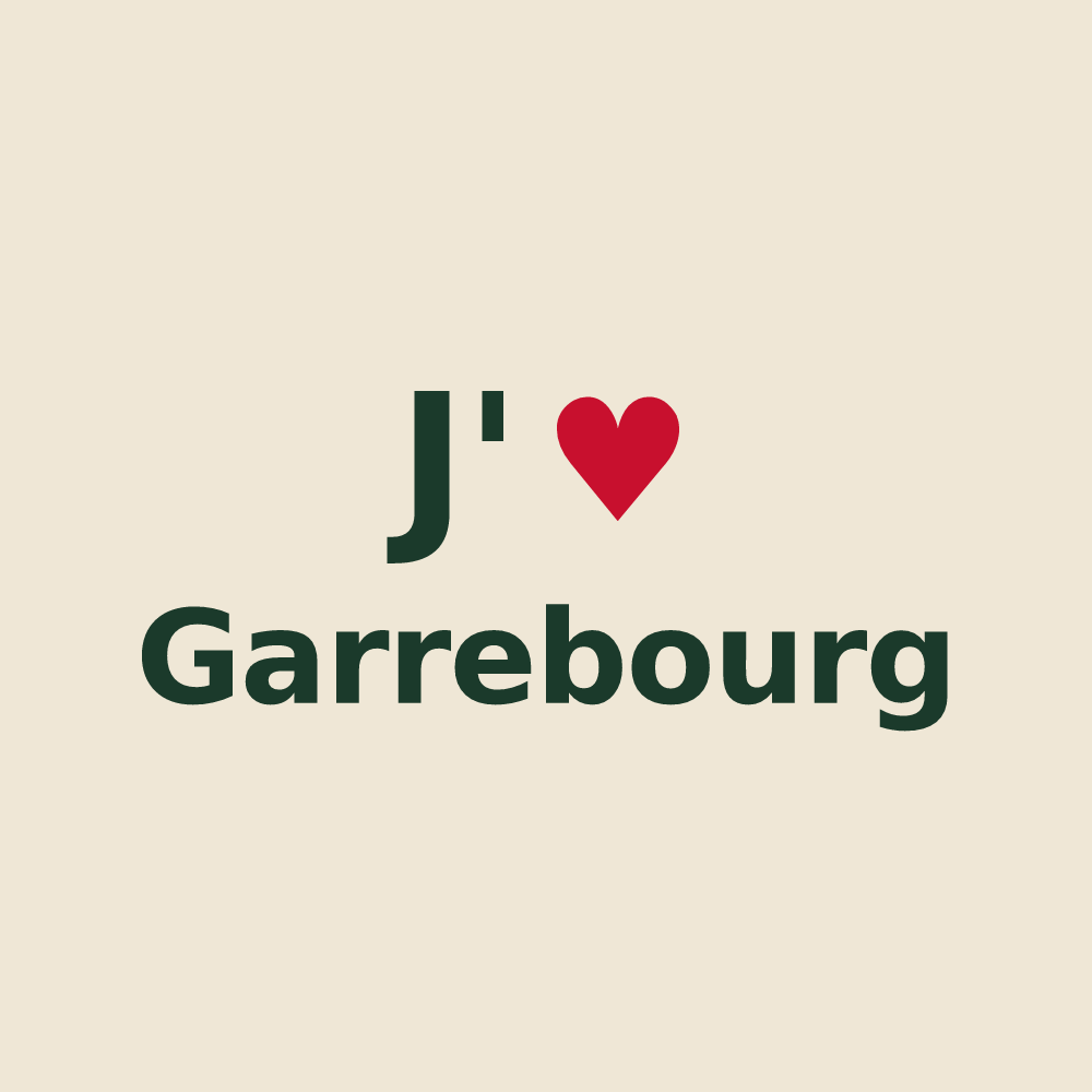 Tote bag personnalisé Garrebourg — design J'aime Garrebourg