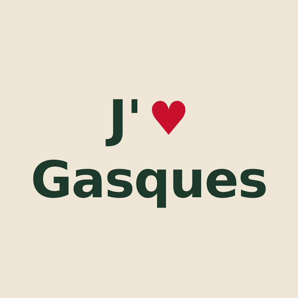 Tote bag personnalisé Gasques — design J'aime Gasques
