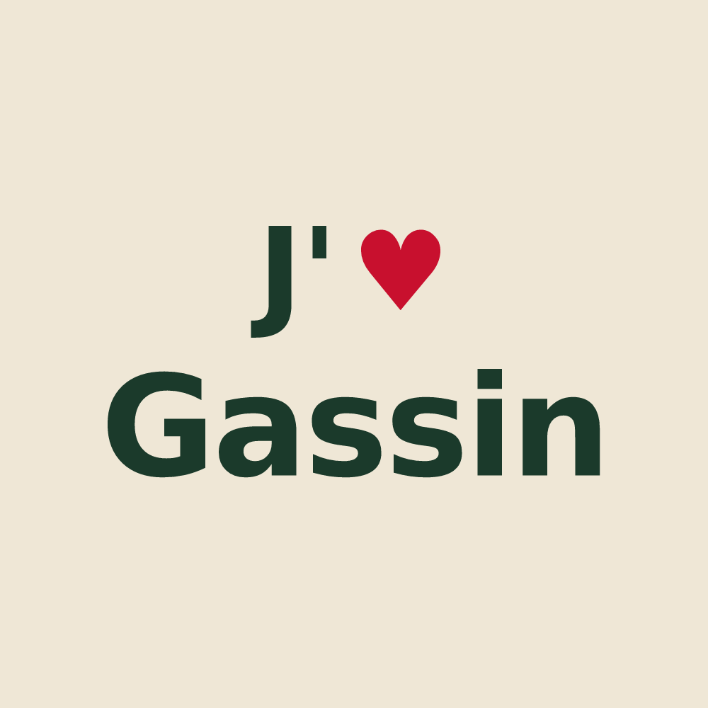 Tote bag personnalisé Gassin — design J'aime Gassin