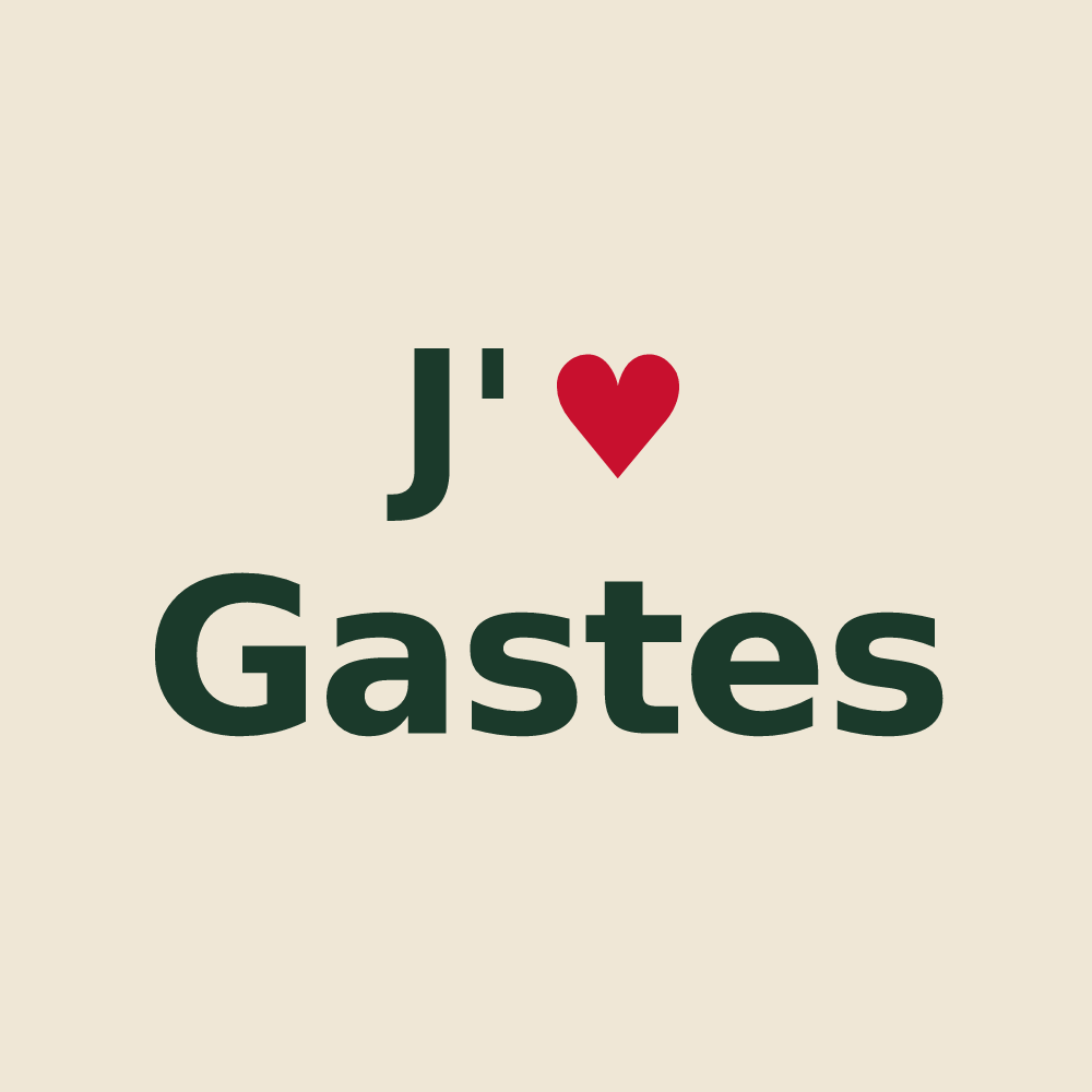 Tote bag personnalisé Gastes — design J'aime Gastes