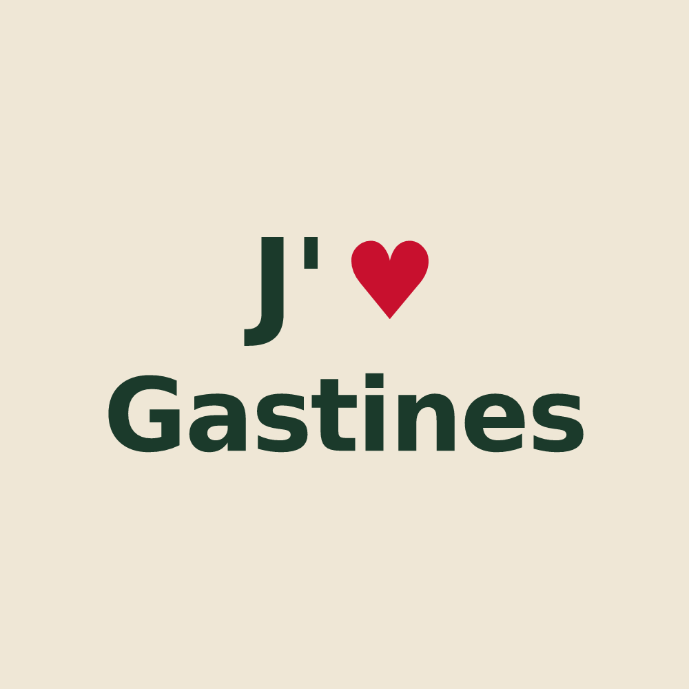 Tote bag personnalisé Gastines — design J'aime Gastines