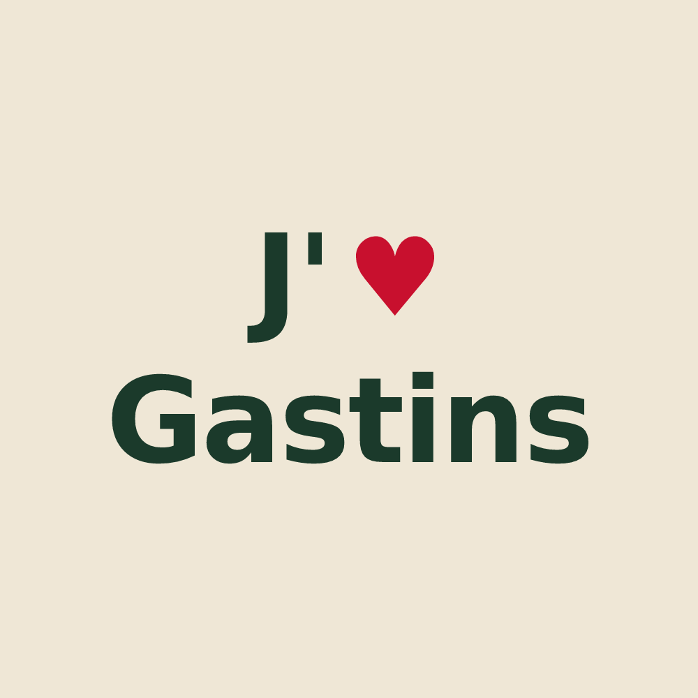 Tote bag personnalisé Gastins — design J'aime Gastins