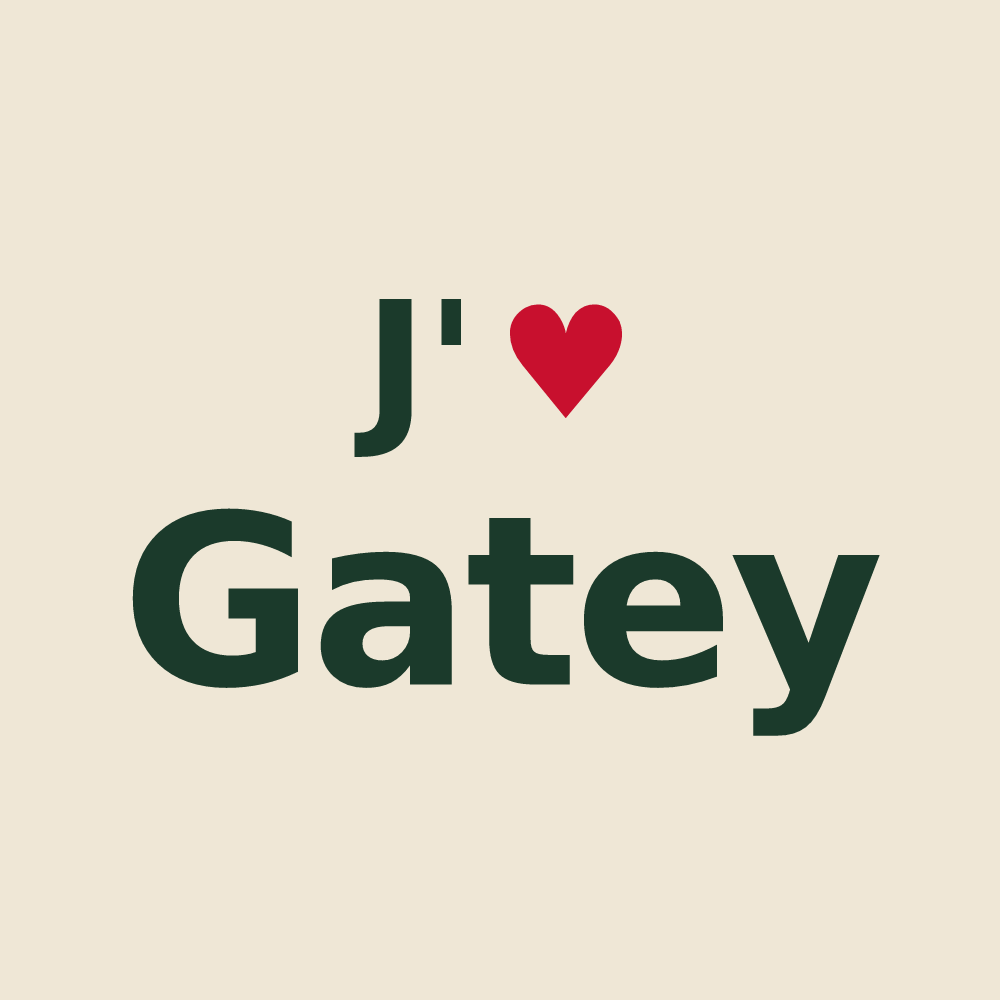 Tote bag personnalisé Gatey — design J'aime Gatey