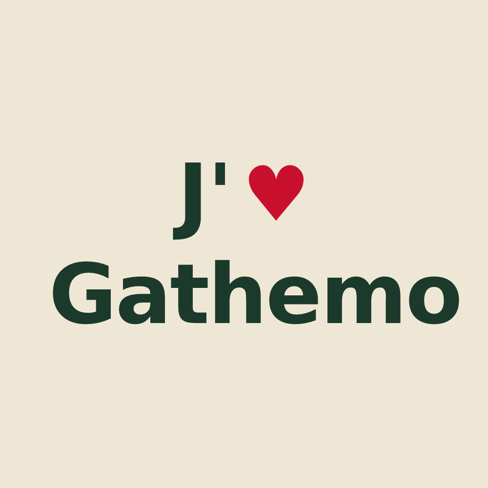 Tote bag personnalisé Gathemo — design J'aime Gathemo