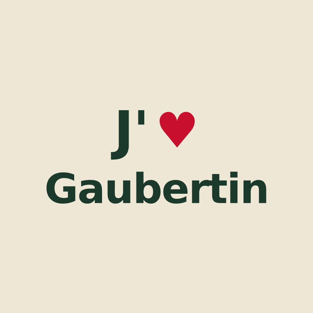 Tote bag personnalisé Gaubertin — design J'aime Gaubertin
