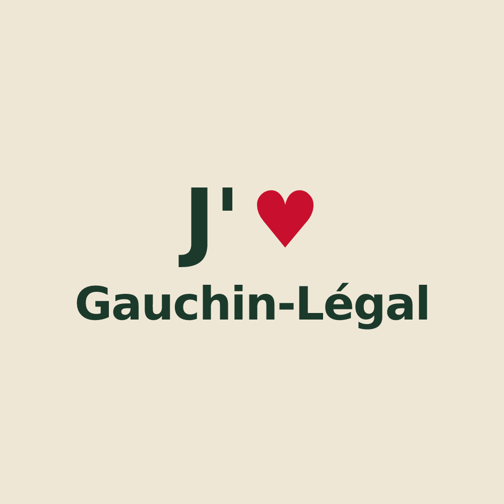 Tote bag personnalisé Gauchin-Légal — design J'aime Gauchin-Légal