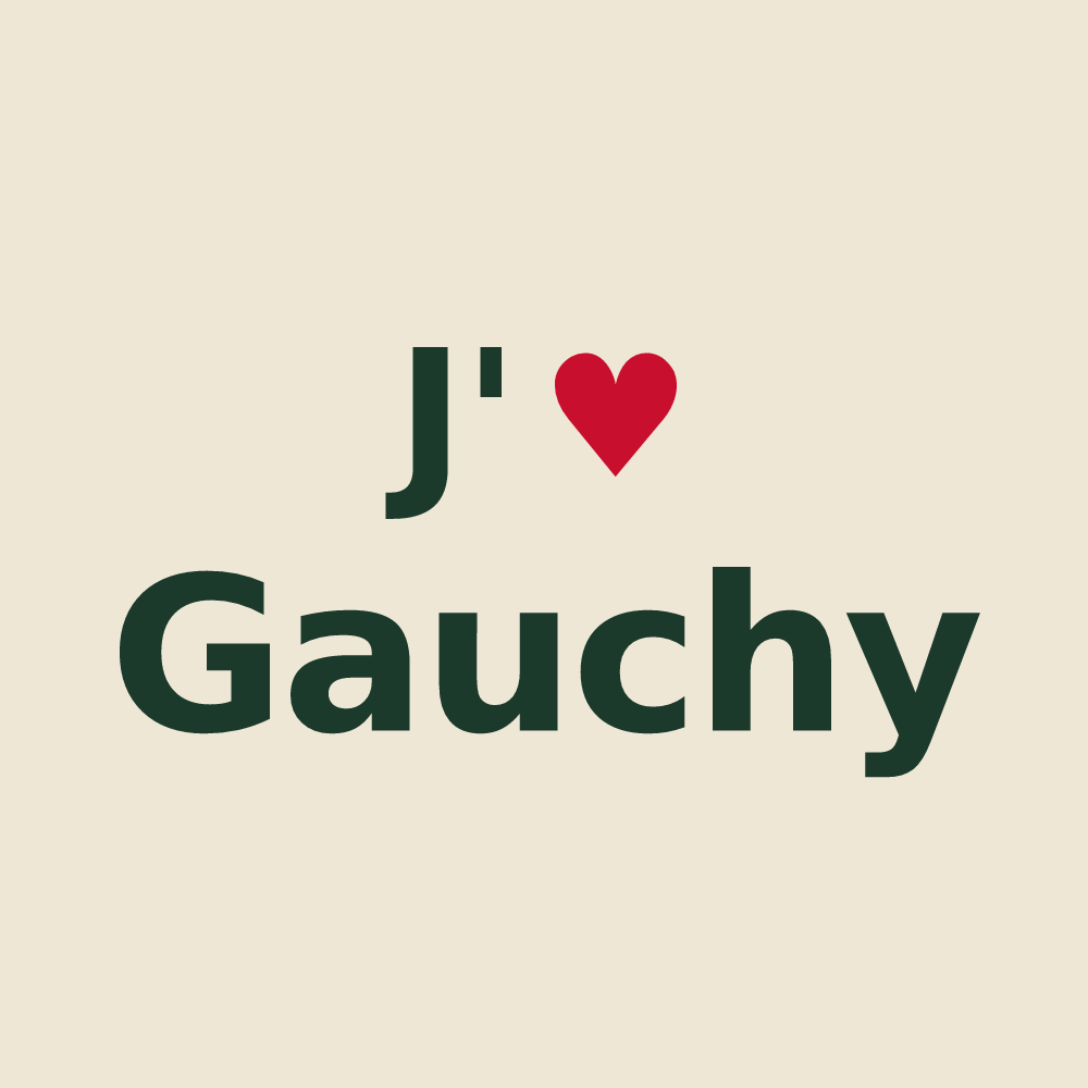 Tote bag personnalisé Gauchy — design J'aime Gauchy