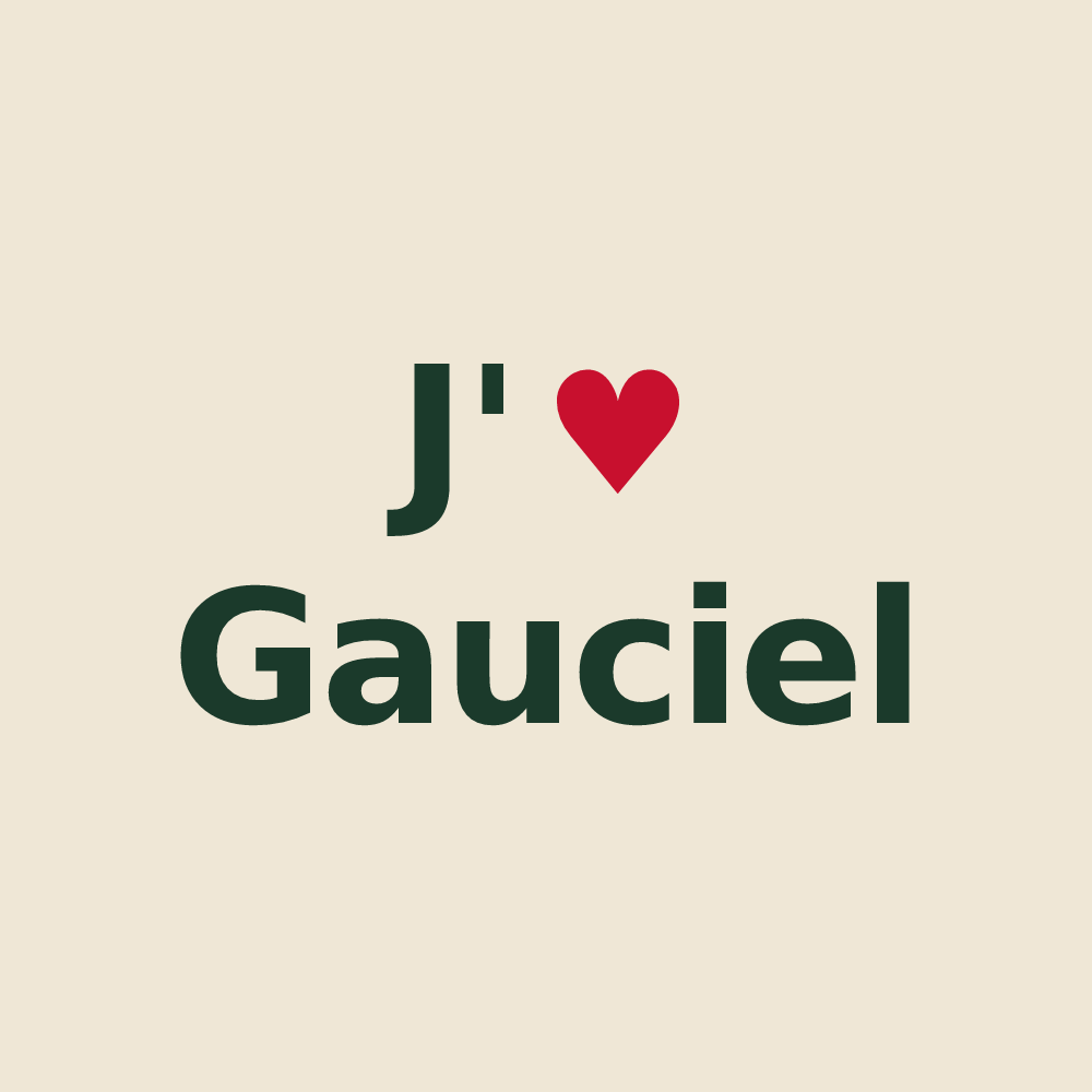 Tote bag personnalisé Gauciel — design J'aime Gauciel