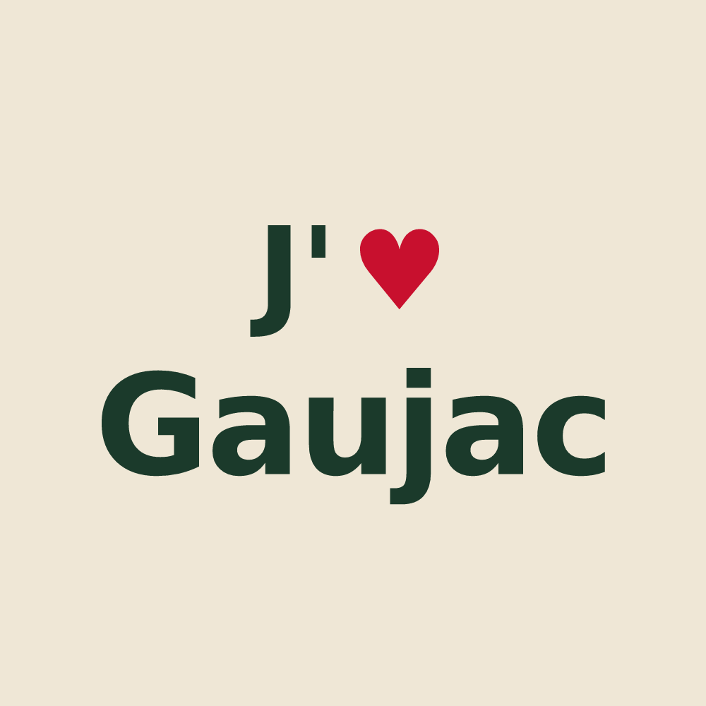 Tote bag personnalisé Gaujac — design J'aime Gaujac