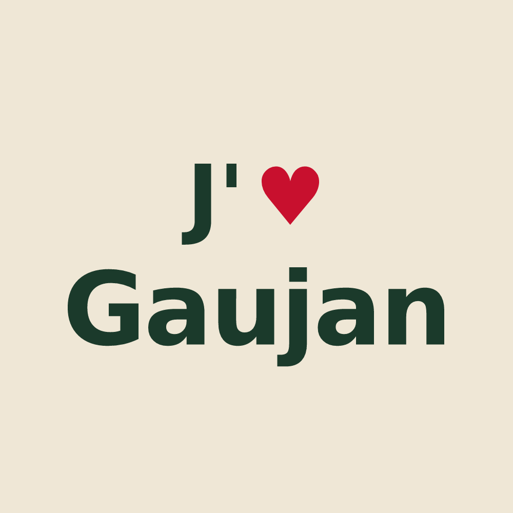 Tote bag personnalisé Gaujan — design J'aime Gaujan