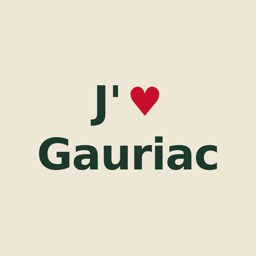 Tote bag personnalisé Gauriac — design J'aime Gauriac