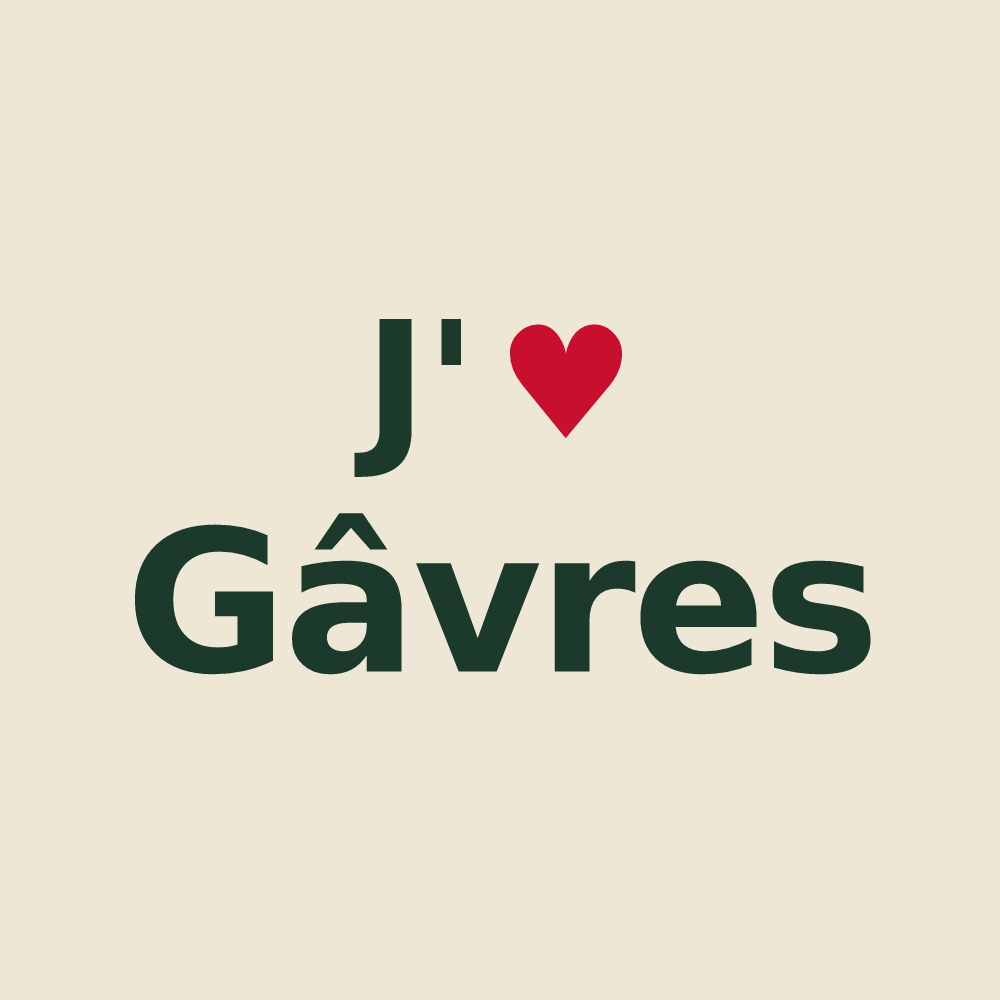 Tote bag personnalisé Gâvres — design J'aime Gâvres