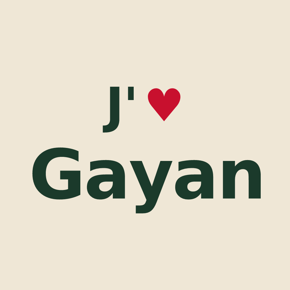 Tote bag personnalisé Gayan — design J'aime Gayan